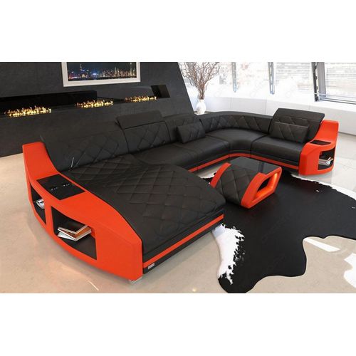 Ledersofa Swing Mini U Form Premium Kunstleder