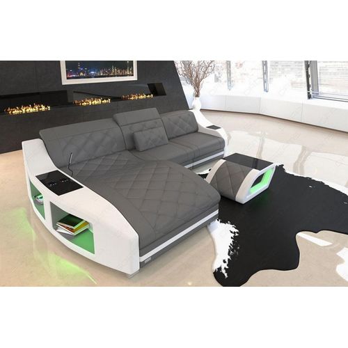 Ledersofa Swing L Form Mini Echtleder
