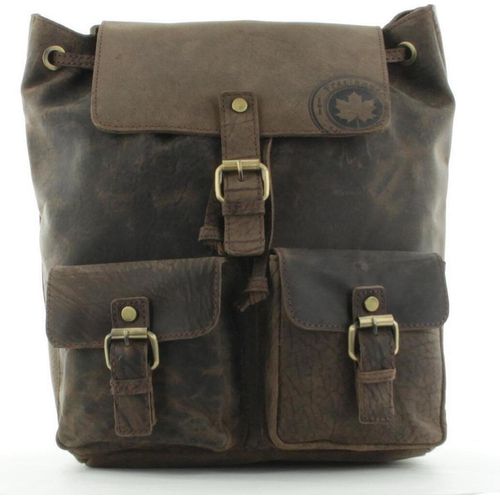 Red Point Cityrucksack Freizeitrucksack Uni Leder Coffee