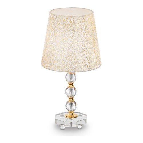Ideal Lux Queen TL1 Medium, Gold, Metall, Polyvinylchlorid, Schlafzimmer, IP20, E27, 1 Glühbirne(n)