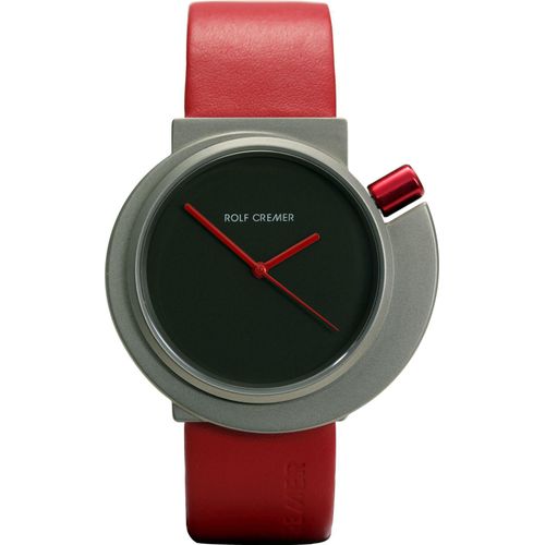 Rolf Cremer Uhr Spirale 492315 Lederband, Titan, rot