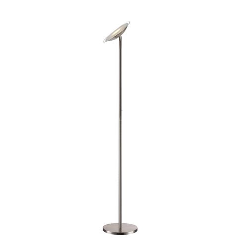 Lindby LED-Stehlampe Malea, nickelfarben, dimmbar, 180 cm
