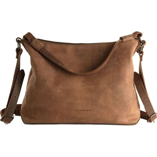 HAROLD'S Leder Schultertasche Antic Pouch Nature braun