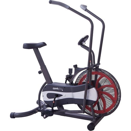 SportPlus I AirBike I Heimtrainer, Fan-Bike, stufenloser Widerstand, großes Windrad, Fitnessfahrrad mit Luftwiderstand, SP-FB-1000