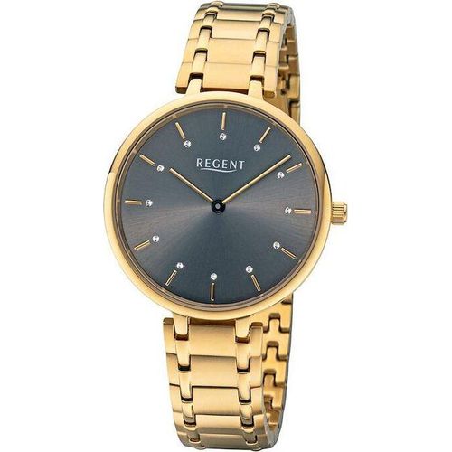 Regent Damen Uhr Metallarmband BA-465 Analog Metall Armbanduhr schwarz URBA465