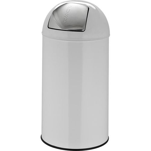 hjh OFFICE Mülleimer 50 Liter PUSH 50L Abfalleimer Mülltrenner rund für Küche, Büro mit Schwingdeckel 74.0 x 35.0 x 35.0 cm