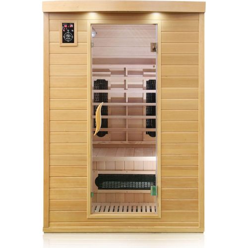 Dewello Infrarotkabine Infrarotsauna LAVAL PLUS 135cm x 105cm inkl. Keramikstrahler, Bodenstrahler