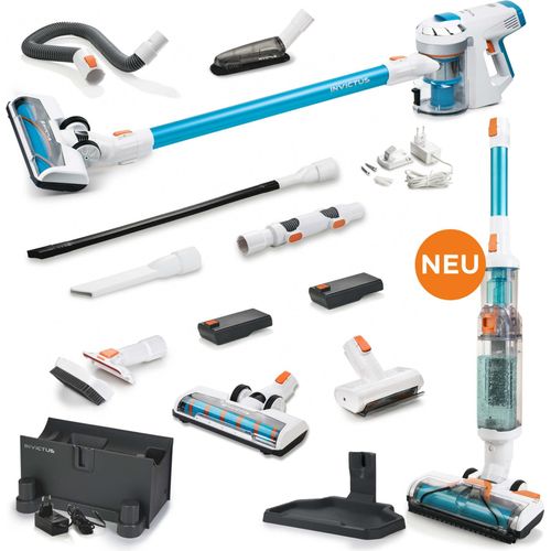 Genius Invictus X7 Set 31tlg Akku Staubsauger Handstaubsauger Nasssauger mit LED beutellos kabellos für Allergiker Tierhaare; A81149