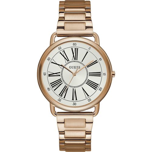 Guess W1149L3 Kennedy weiss roségold Edelstahl Armband Uhr Damen NEU