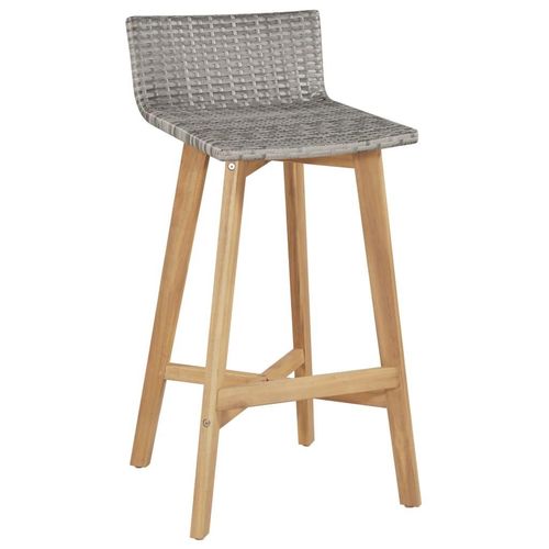 vidaXL Barhocker 2 Stk. Massivholz Akazie