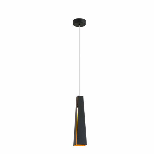 Hängeleuchte PLUMA LED 6W 3000K Aluminium mattschwarz L:8.2cm H:186cm