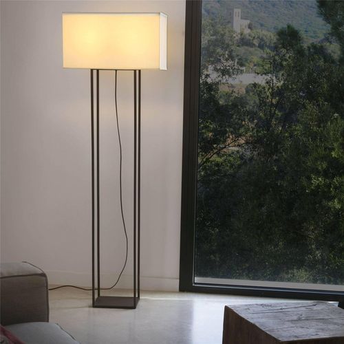 Stehleuchte VESPER E27 15W Stahl braun, Textil Beige L:55cm H:135cm