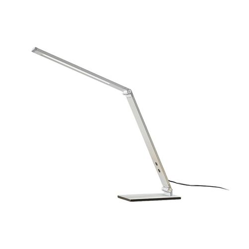 Lucande LED-Schreibtischleuchte Nicano, grau, Metall, dim.