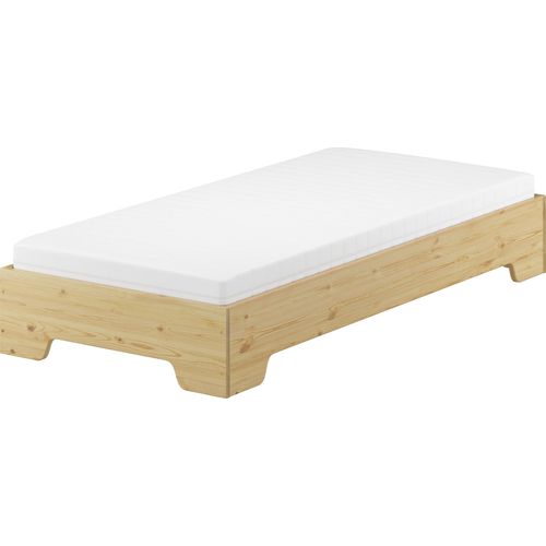 Funktionsbett Bettrahmen 100x190 Pensionsbett, Gästebett mit wählbarem Zubehör V-60.56-10-190Federleisten und Matratze