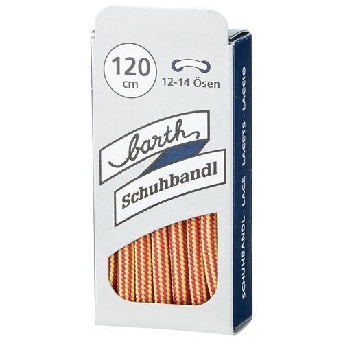 Schnürsenkel, 120 cm, rund, gelb-rot