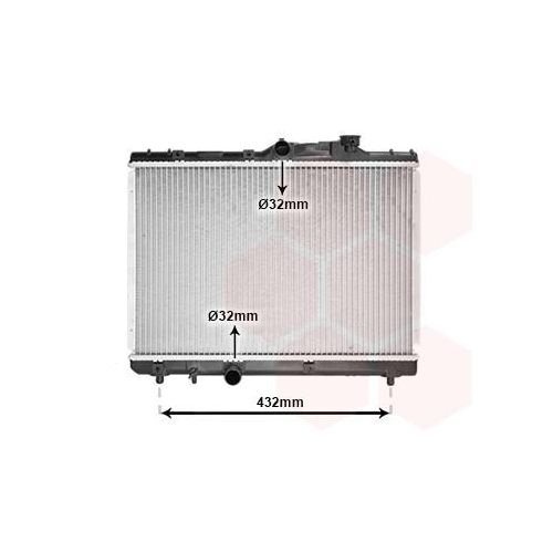 Kühler, Motorkühlung *** IR PLUS *** von VAN Wezel (53002140) Wärmetauscher Kühlung Motorkühler