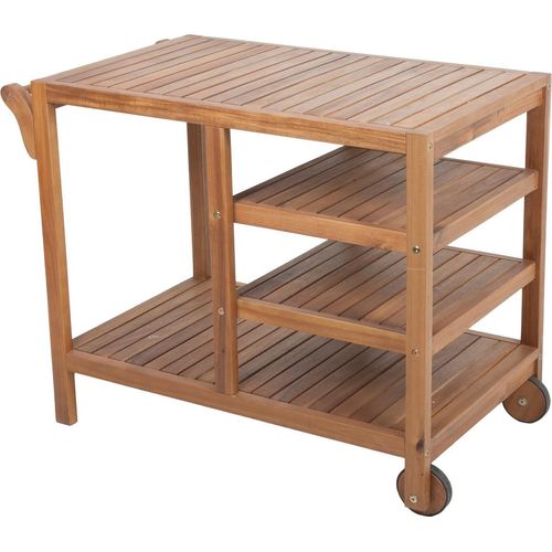 Garden Pleasure Teewagen Akazie Holz Servierwagen Küchenwagen Theke Bar Tisch