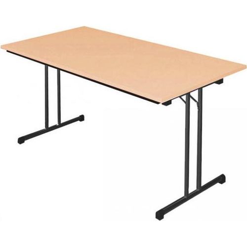 Klapptisch Besprechungstisch Schreibtisch 120x80cm schwarz/Buche 350490
