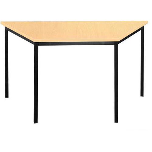 Trapeztisch, 750 x 1600 x 800 mm, tiefschwarz/ahorn