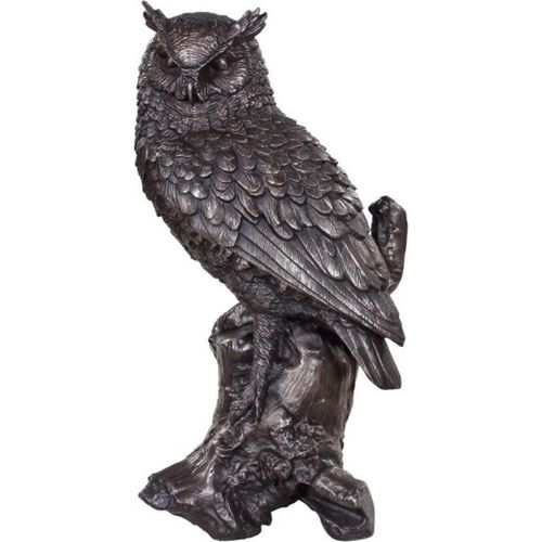 Casa Padrino Luxus Deko Bronzefigur Eule Bronze 19 x 15 x H. 36 cm - Bronze Skulptur