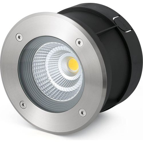 Einbauleuchte SURIA 180 LED 12W 3000K IP67 Aluminium Edelstahl satiniert L:18cm H:11cm Ø18cm