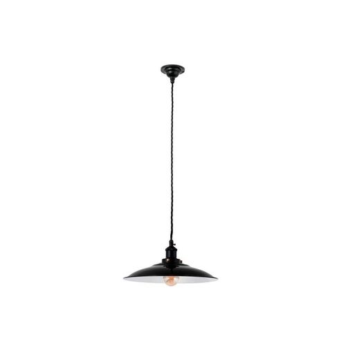 Hängeleuchte LANG E27 15W Stahl glänzendes Schwarz H:165cm Ø34.5cm dimmbar