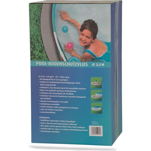 Poolvlies rund PP-Vlies 140 g/m² grau