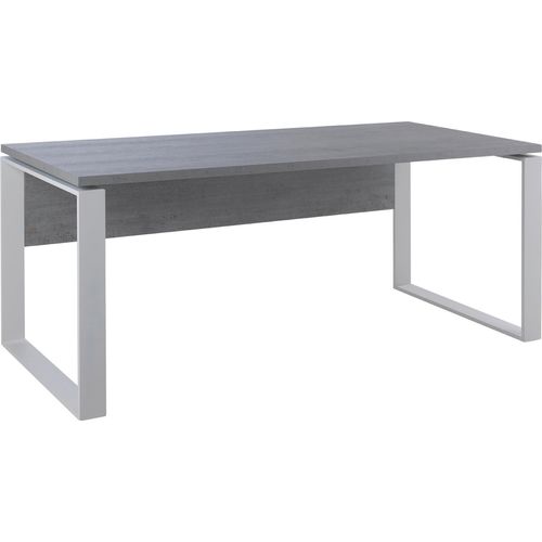 Schreibtisch - Betondekor - Weiß lackiert - 170 x 80 cm