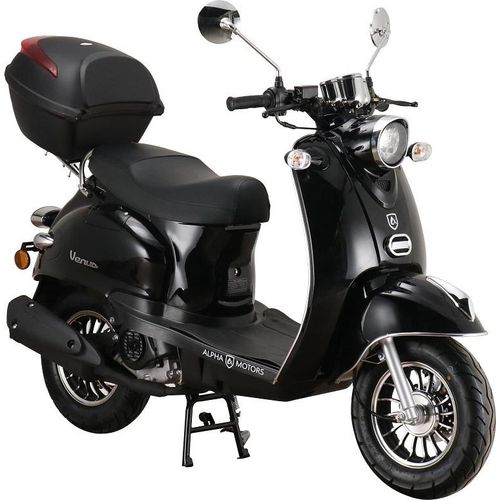 Motorroller Venus 50 ccm 45 km/h EURO 5 schwarz inkl. Topcase