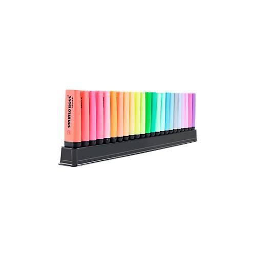 Textmarker Stabilo Boss Original, 23 Stück, mit Aufsteller, Strichstärke 2-5 mm