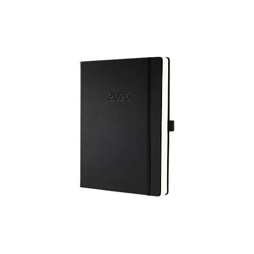 Terminplaner Sigel Conceptum 2026 C2604, A4+, 480 Seiten, 1 Jahr, 1 Seite für je 1 Tag, PEFC®-Papier/Kunststoff, schwarz