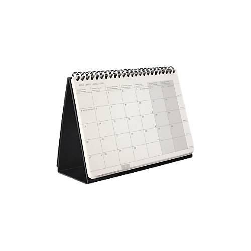 Tischkalender Sigel Conceptum 2026 C2681, A5 Querformat, 144 Seiten, 1 Jahr, auf 2 Seiten unten Monat/oben Notizseite, PEFC®-Papier/Kunststoff, schwarz