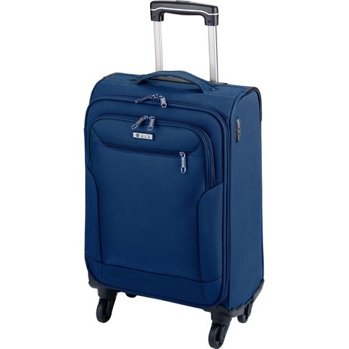 Weicher Koffer 67 cm mittlerer 80 Liter Rollen Stoff Trolley Blau Uni Bowatex