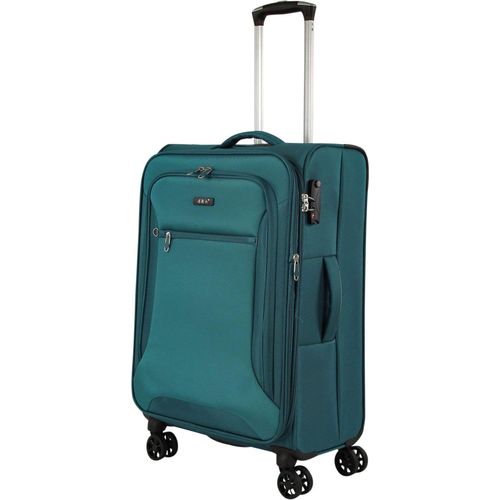 Koffer 68 cm mittlerer Weicher Rollen Stoff Trolley Petrol 85 Liter Bowatex