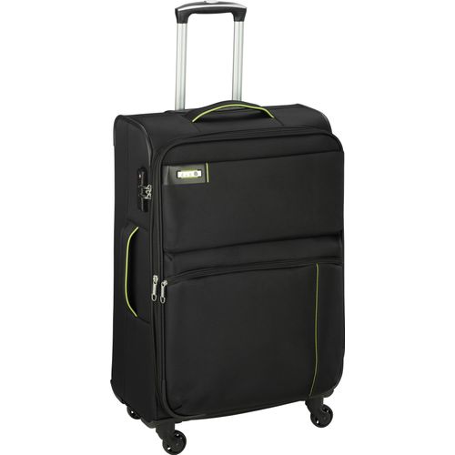 Trolley Leicht mittlerer 67 cm Stoff Rollen Koffer 85 Liter Schwarz Bowatex