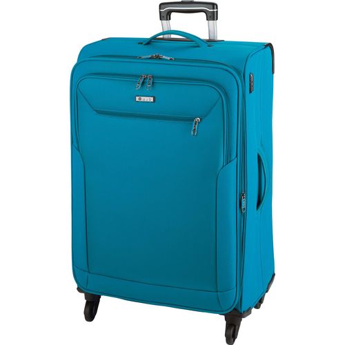 Rollen Koffer Leicht 110 Liter Trolley groß 76 cm Stoffgepäck Hell Blau Bowatex