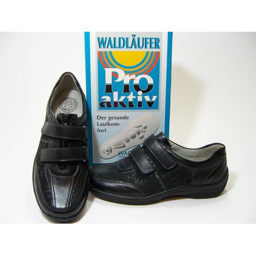 Waldläufer Klett-Halbschuh schwarz 4,5