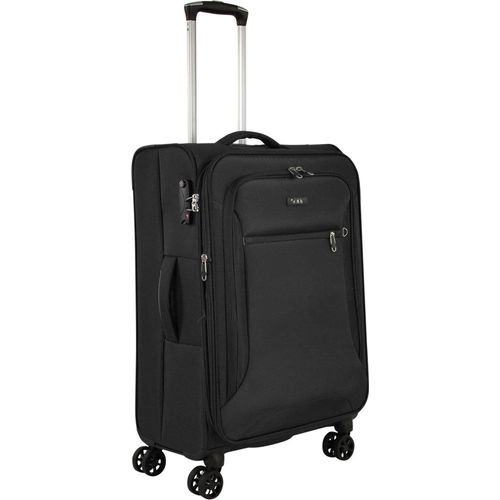 Großer Leichter Trolley Stoffkoffer Reisegepäck Schwarz 78 cm 3,5 kg Bowatex