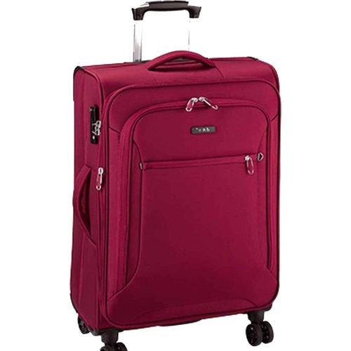 Großer Leichter Trolley Stoffkoffer Reisegepäck Rot 78 cm 3,5 kg Bowatex