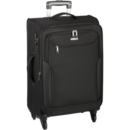 Mittelgroßer Trolley Stoffkoffer Reisegepäck 67 cm 2,7kg Leicht Schwarz Bowatex