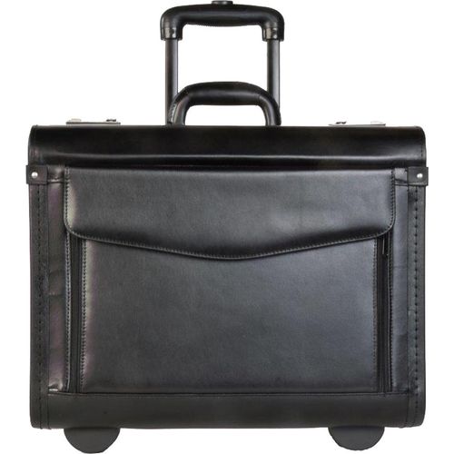 Leder Pilotentrolley Aktentrolley Lehrerkoffer Pilotenkoffer 46 cm Bowatex