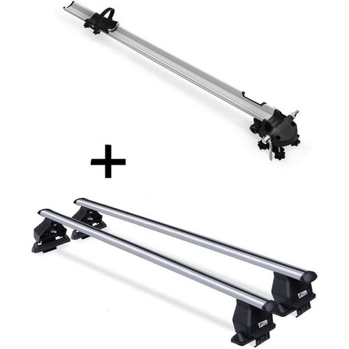 Fahrradträger Bike Pro + Dachträger Menabo Tema kompatibel mit Tata Indica (4Türer) ab 2007