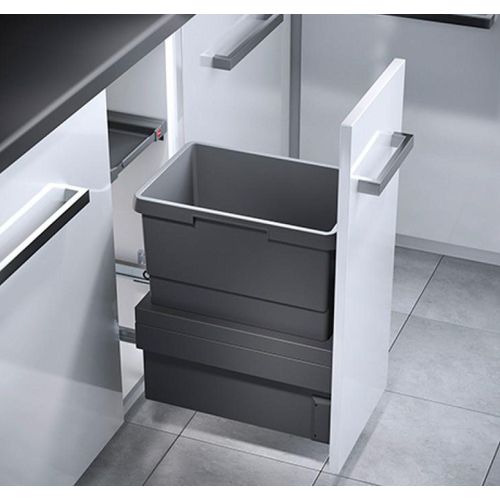 Hailo Einbaumülleimer, Schrank 30cm, Frontauszug selbstschließend