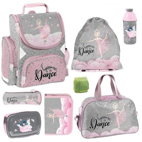 Mädchen Schulranzen 1. Klasse BALLERINA Schultasche im Set 8-tlg. mit Lunch-Set und Sporttasche
