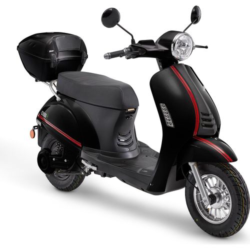 Elektroroller LuXXon E3000 - Elektro Scooter mit 3000 Watt, max. 25 km/h, Reichweite bis zu 65 km, schwarz
