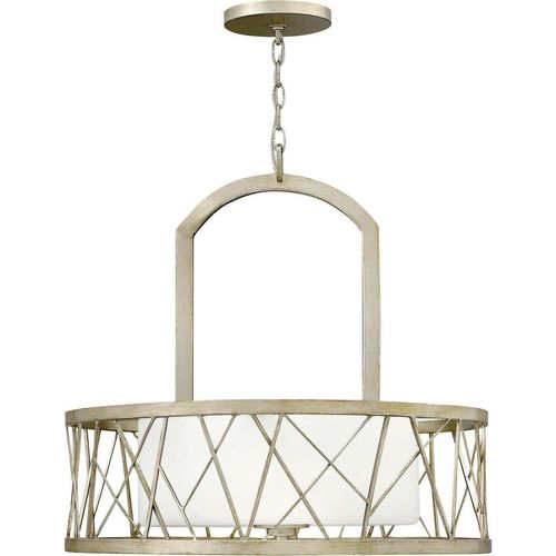 Elstead Nest Kronleuchter E27 3-fach 60cm Blattsilber