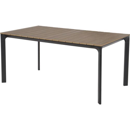 Gartentisch Esstisch anthrazit braun 160x90x74cm