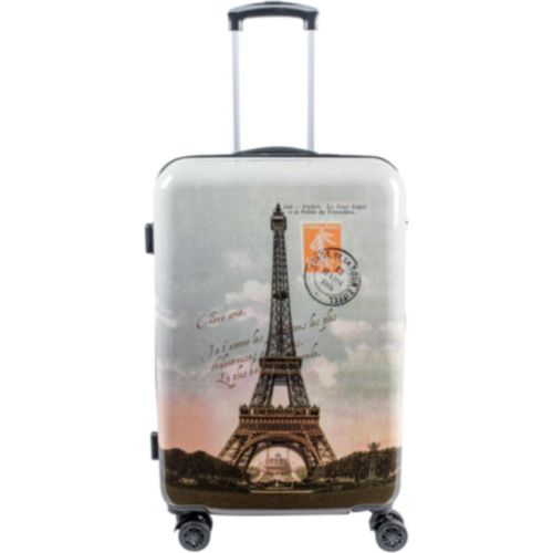 Reisekoffer Paris Hartschalentrolley Eifelturm Mittelgroß Rollen Trolley Bowatex