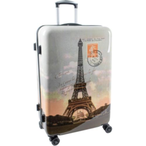 Reisekoffer Paris Hartschalentrolley Eifelturm Groß 4 Rollen Trolley Bowatex