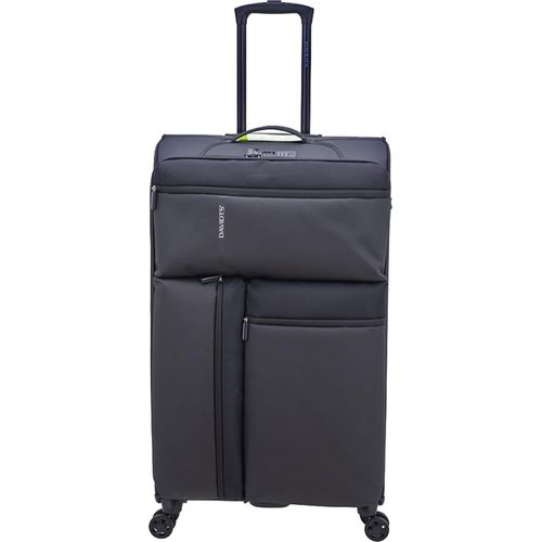 Großer Koffer leichter Trolley 100 Liter schwarz, Reisegepäck Stoffkoffer Davidts bei Bowatex